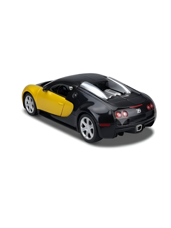 Bugatti Veyron Remote Control RC Car with Lights & Smooth Steering Yellow LMI8612.