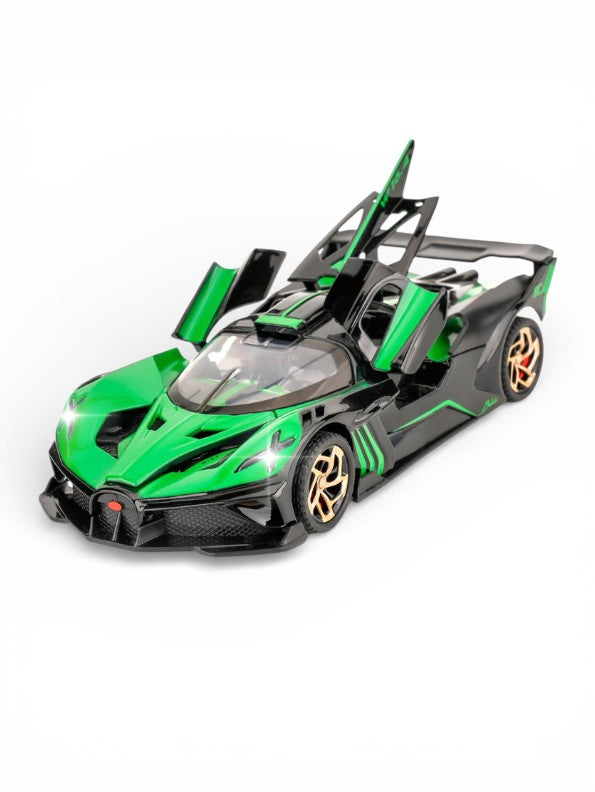 Bugatti Bolide Metal Diecast Car - Green Scale 1:32