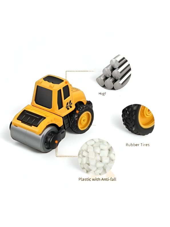 BuildPro – Engineering Construction Vehicle Set for Kids | Pack of 6 Pull-Back Trucks & JCBs for Creative Play & Learning LMI14063.
