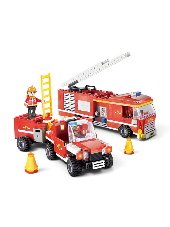 Build Your Own Fire Rescue Team: Firefighter 324-Piece Building Block Set TV5080