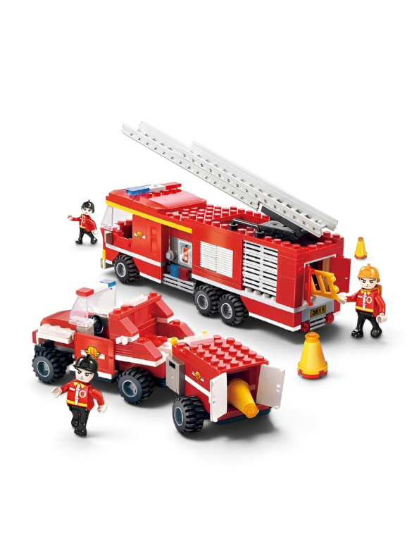Build Your Own Fire Rescue Team: Firefighter 324-Piece Building Block Set TV5080