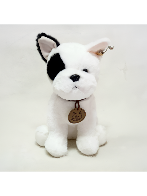 Bull Terrier Plush Toy 25cm – Soft White Spotted Puppy Stuffed Animal ST16297.