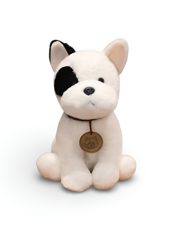 Bull Terrier Plush Toy 25cm – Soft White Spotted Puppy Stuffed Animal ST16297.