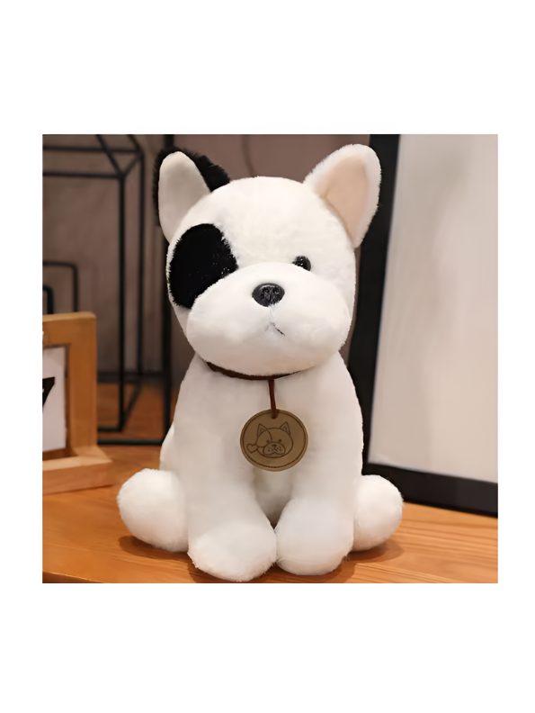 Bull Terrier Plush Toy 25cm – Soft White Spotted Puppy Stuffed Animal ST16297.