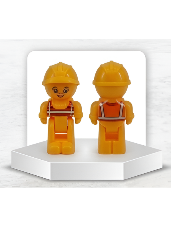 Bulldozer Set with Construction Worker Figures & Signs LMI15112