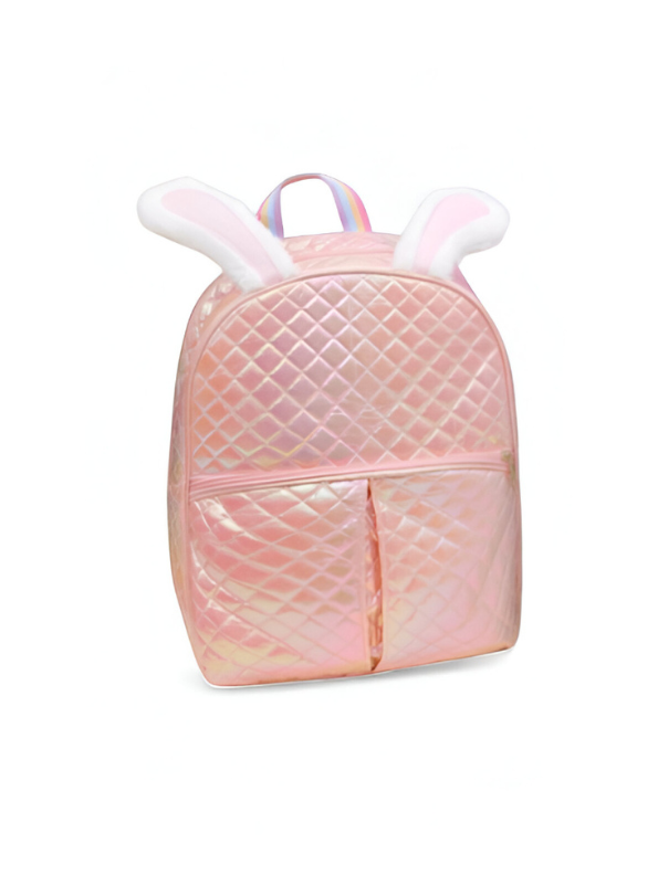Bunny Ears Backpack – Cute Iridescent Kids School Bag Pink NOVGBT-50099.