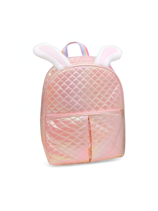 Bunny Ears Backpack – Cute Iridescent Kids School Bag Pink NOVGBT-50099.