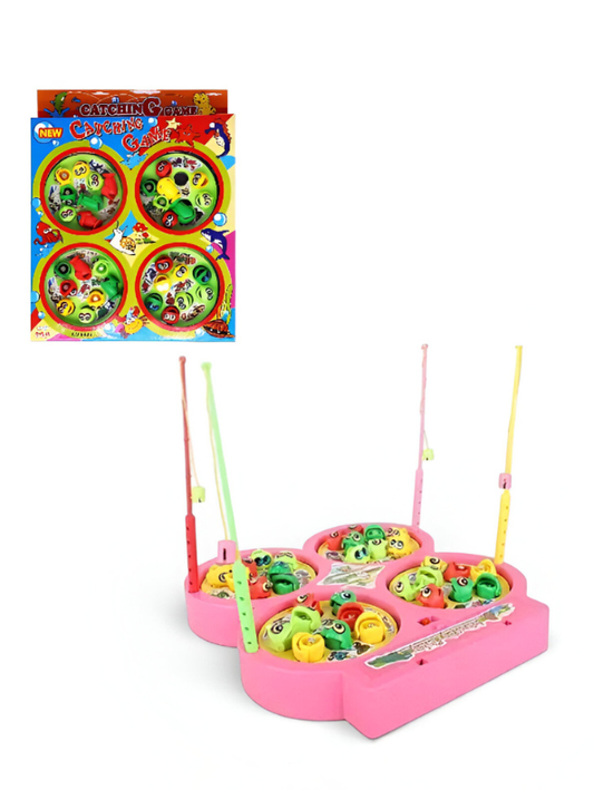 Educational Fishing Board Game for Kids with Music – Interactive Rotating Pond Toy – Improves Hand-Eye Coordination & Color Recognition LMI8292