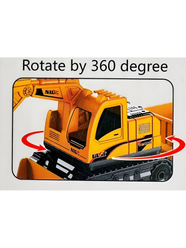 3-in-1 Kids Construction Toy Set with Excavator, Bulldozer & Dump Truck Trailer – Friction Powered Vehicles, Model LMI15454