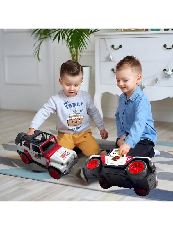 Jurassic Park Jeep Wrangler Toy Car – Red & White JP18 Edition 1:24 Scale LMI12059.