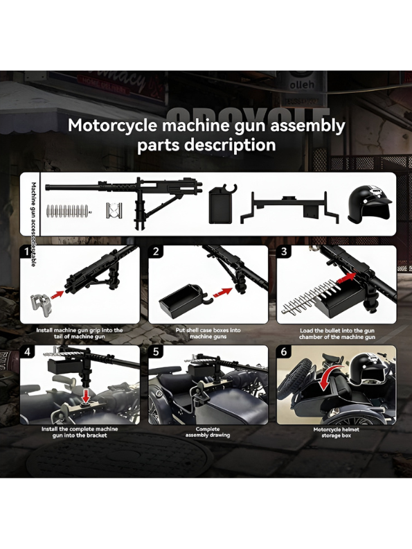 CJ750 Chang Jiang 750 Military Sidecar Motorcycle Diecast Model Bike MD544.