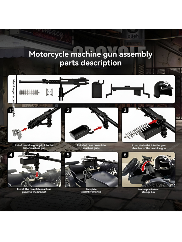 CJ750 Chang Jiang 750 Military Sidecar Motorcycle Diecast Model Bike MD544.