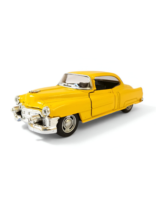 Cadillac Series 62 Coupe 1:32 Scale Diecast Model Car – Classic Vintage Collectible Yellow TV6531.