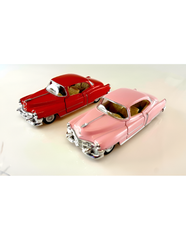 Cadillac Series 62 Coupe 1:32 Scale Diecast Model Car – Classic Vintage Collectible Pink TV6531.
