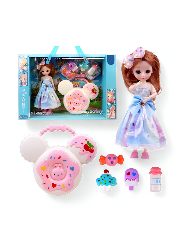 Candy Toll Barbie Playset for Kids – Includes Barbie Inspired Doll with Pretend Food Items & Candy Shop Accessories Playset for Kids - LMI13114.