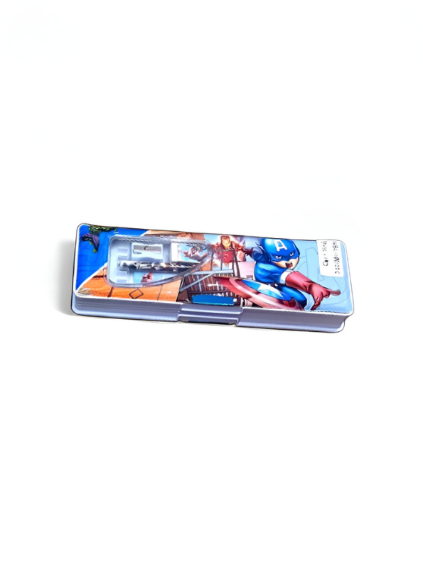 Captain America Multi-Compartment Pencil Box for Boys | Avengers Pop-Up Stationery Case with Built-in Sharpener | Back to School Supplies NOVHBC-1881121.