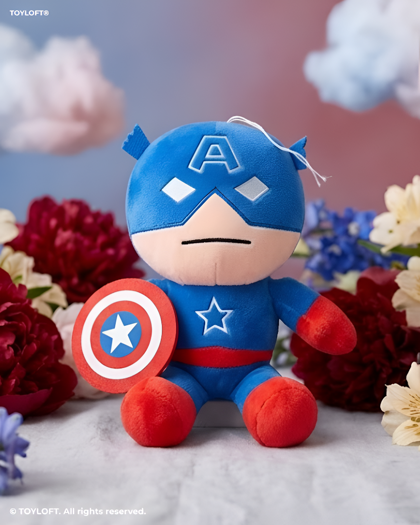 Captain America Plush Toy – 7 Inch Marvel Superhero Soft Stuffed Toy ST11383.
