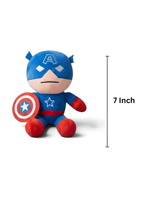 Captain America Plush Toy – 7 Inch Marvel Superhero Soft Stuffed Toy ST11383.