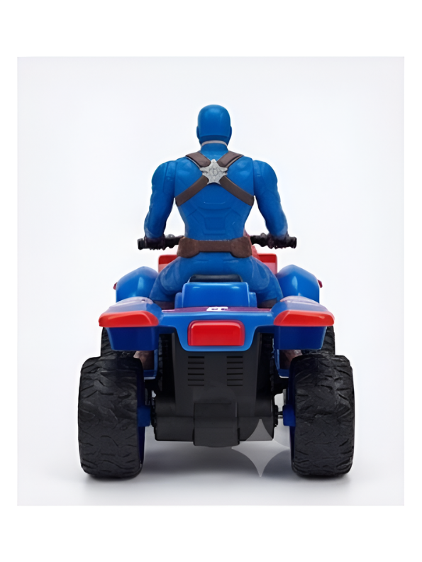 Captain America RC Quad Bike – 1:10 Scale Remote Control Marvel Avengers Racing Car Toy with Controller for Kids TV4669