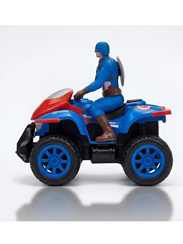 Captain America RC Quad Bike – 1:10 Scale Remote Control Marvel Avengers Racing Car Toy with Controller for Kids TV4669