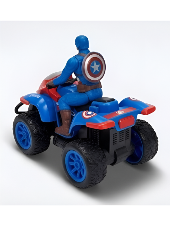 Captain America RC Quad Bike – 1:10 Scale Remote Control Marvel Avengers Racing Car Toy with Controller for Kids TV4669