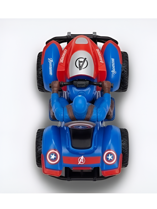 Captain America RC Quad Bike – 1:10 Scale Remote Control Marvel Avengers Racing Car Toy with Controller for Kids TV4669