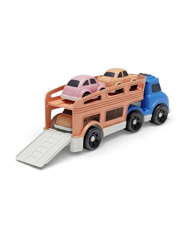 Car Transporter Truck Toy with 3 Mini Cars – Double Decker Carrier Playset NX16692.