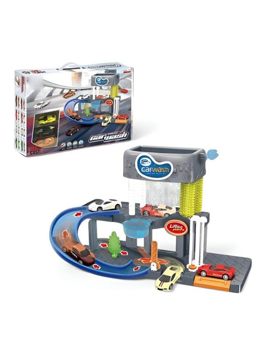 Car Wash Playset – Color Changing Car Wash Toy with Track, Lights & Sounds | Interactive Parking Garage Toy for Kids | Best Gift for Boys & Girls LMI-10A-2.