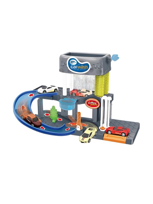 Car Wash Playset – Color Changing Car Wash Toy with Track, Lights & Sounds | Interactive Parking Garage Toy for Kids | Best Gift for Boys & Girls LMI-10A-2.