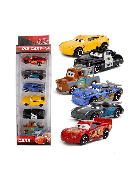 Cars Model Diecast Car Pack Of 6 (S)