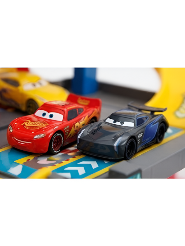 Cars Racing Track Playset with Cars – Spiral Ramps & Launchers Toy Set MD402.