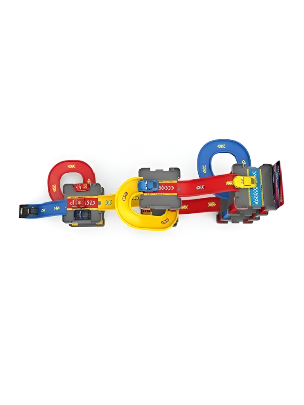 Cars Racing Track Playset with Cars – Spiral Ramps & Launchers Toy Set MD402.
