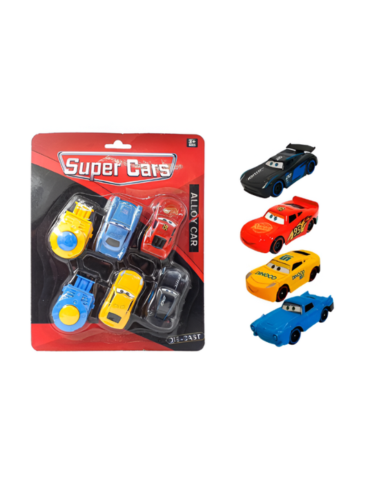 Cars Toy Set – Lightning McQueen & Friends with 2 Launchers for Kids Racing Car Playset.