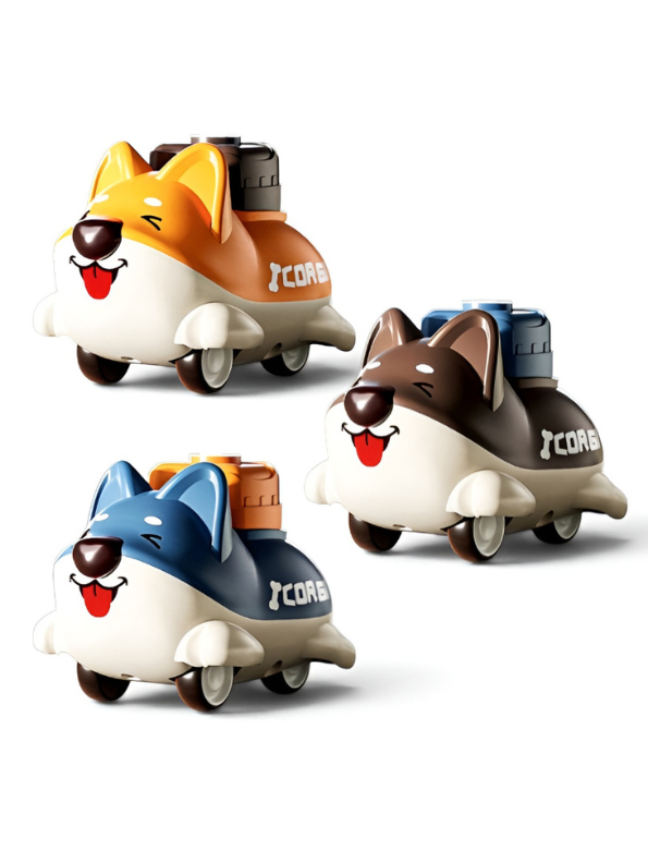 Cartoon Corgi Push & Go Car Toy for Kids – Cute Friction Powered Toy Car MD389
