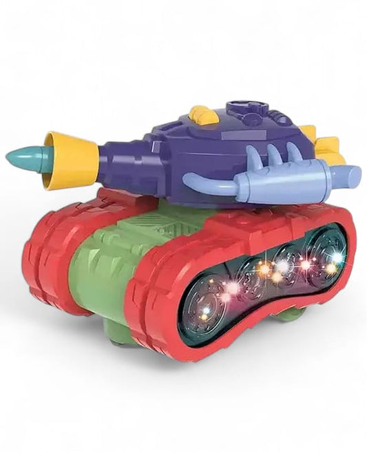 Cartoon Tank Toy For Kids With 3D Lights & Music - Fun & Interactive | MS-O-24 - Toyloft