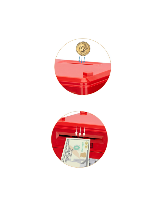 CashMate – Kids’ Piggy Bank ATM Box for Coin & Cash Savings with Fun Entrance NX15688.