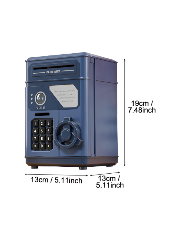 Blue - CashMate – Kids’ Piggy Bank ATM Box for Coin & Cash Savings with Fun Entrance NX15688.