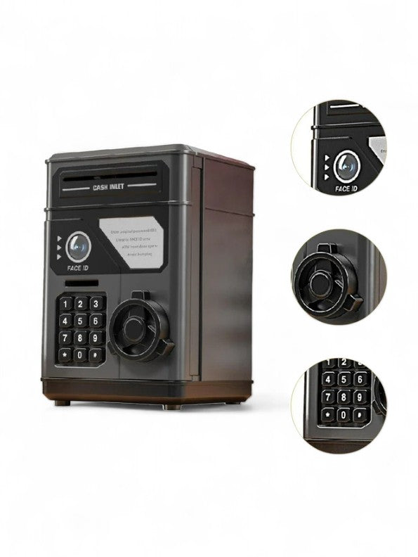 Black - CashMate – Kids’ Piggy Bank ATM Box for Coin & Cash Savings with Fun Entrance NX15688.
