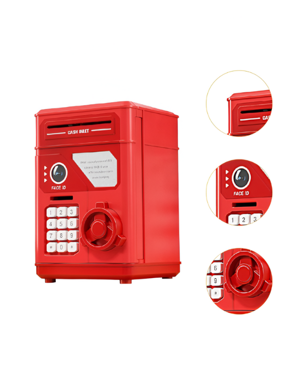 CashMate – Kids’ Piggy Bank ATM Box for Coin & Cash Savings with Fun Entrance NX15688.