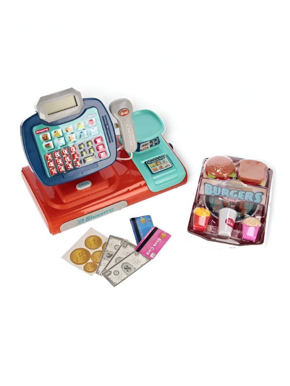 Shopping Time Cash Register Toy Set for Kids – Interactive Pretend Play with Scanner, Money & Accessories LMI15575