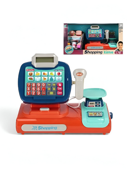 Shopping Time Cash Register Toy Set for Kids – Interactive Pretend Play with Scanner, Money & Accessories LMI-CF8529.