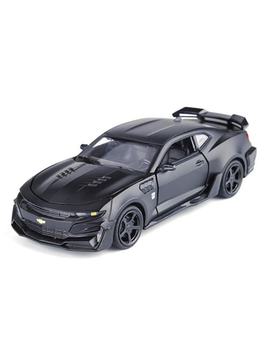 Chevrolet Camaro Metal Die Cast Car - Matte Black 1/24 - Big Size - Toyloft