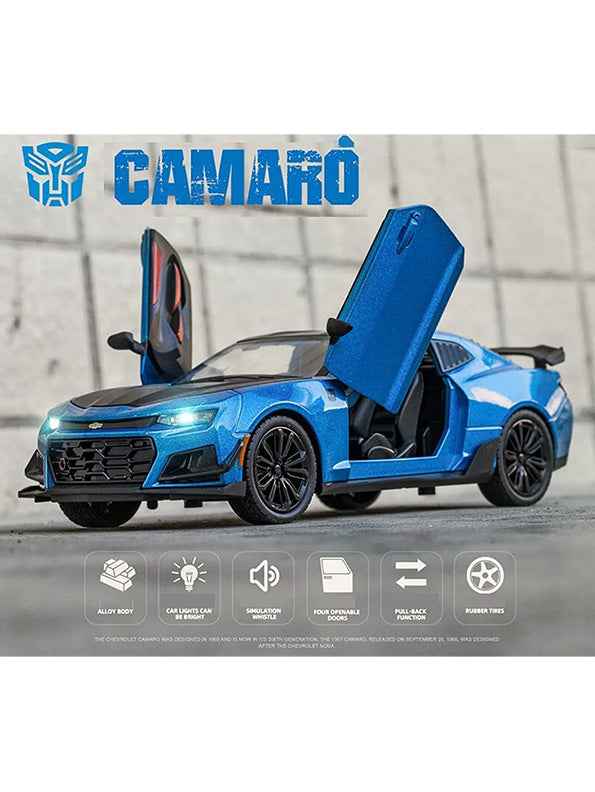 Chevrolet Camaro Metal Model Diecast Car - Blue Scale 1:32 (T-M-15) - Toyloft