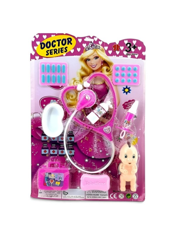 Children's Doctor Series Pretend Medical Kit with Stethoscope & Baby Doll LMI10740