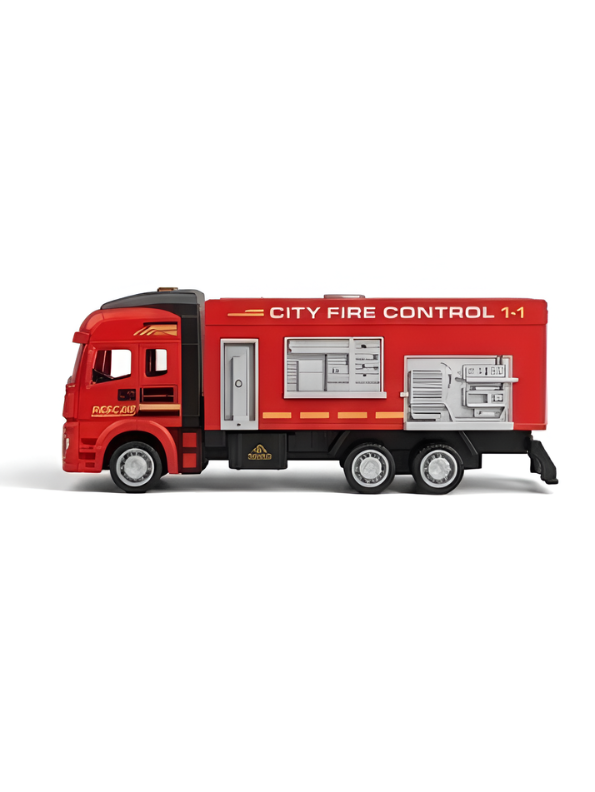 City Fire Control 1-1 Rescue Fire Truck Toy | Realistic Emergency Vehicle with Detachable Ladder TV5816