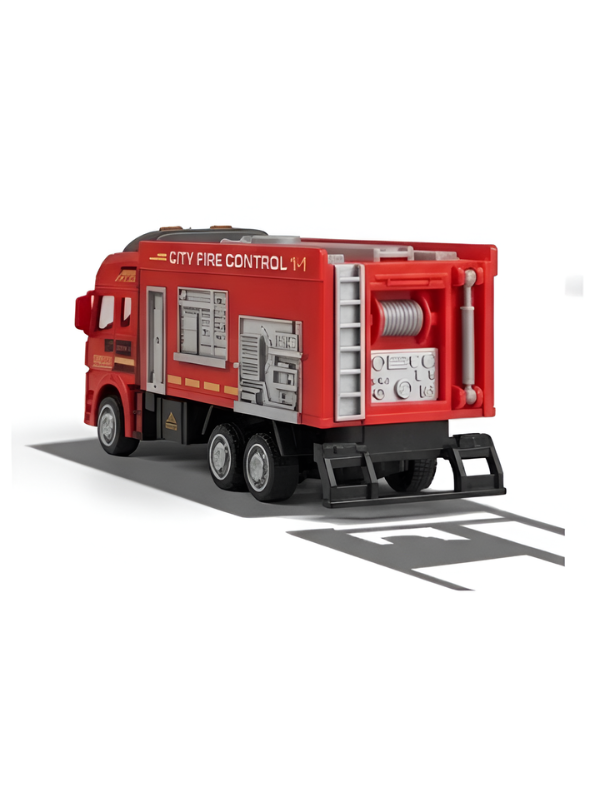 City Fire Control 1-1 Rescue Fire Truck Toy | Realistic Emergency Vehicle with Detachable Ladder TV5816