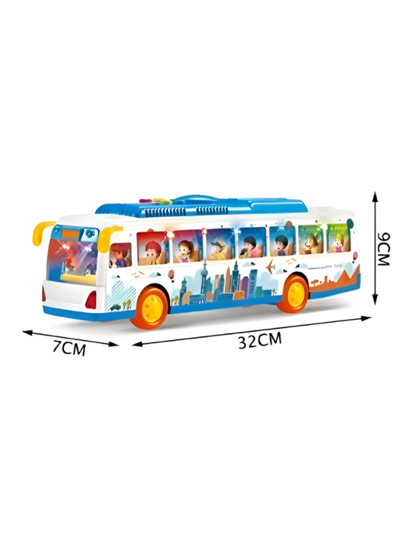 City Inertial Public Bus Toy for Kids – Friction Powered City Transport Vehicle LMI13006.