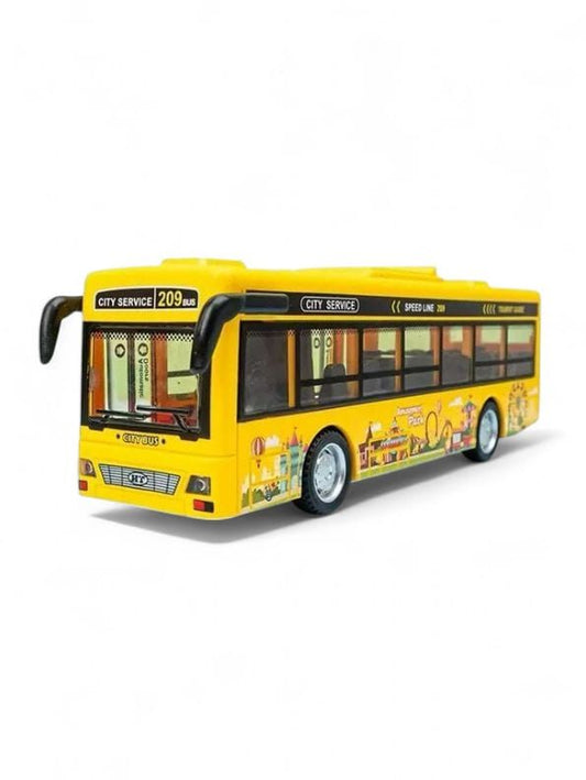 CityRide – Pull-Back City Service Bus Toy for Kids | Flashing Lights, Fun Music & Realistic Design.