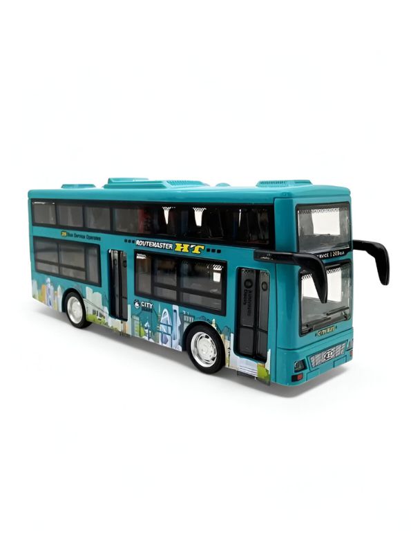 CityTourer – Double-Decker Sightseeing Bus Toy for Kids | Inertia Car Model with Openable Doors, Lights & Music Simulation LMI14907.