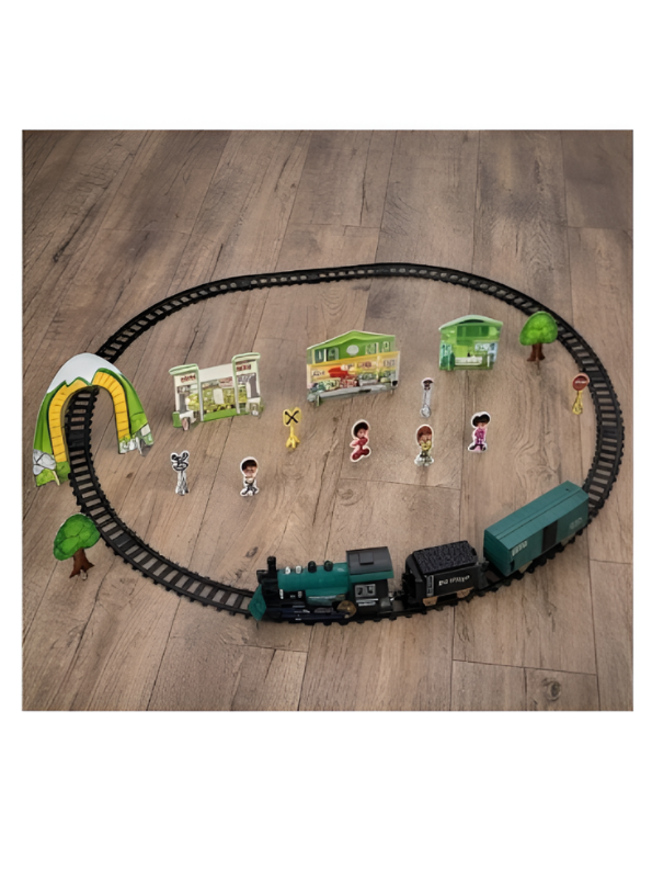 Classic Electric Train Set for Kids with Tracks & Steam Engine LMI15053.